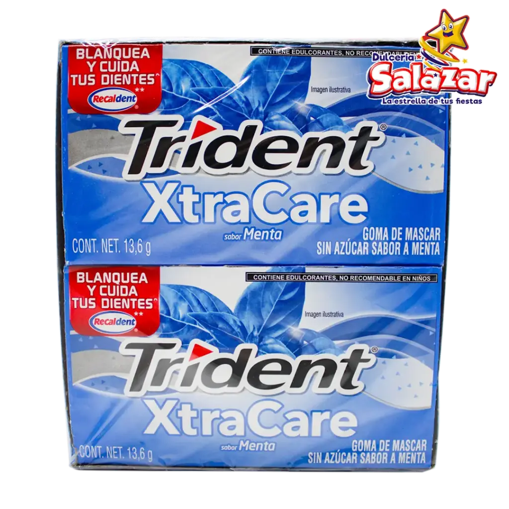 CHICLE TRIDENT XTRACARE MENTA -D.163.2G.- "C/32/12"