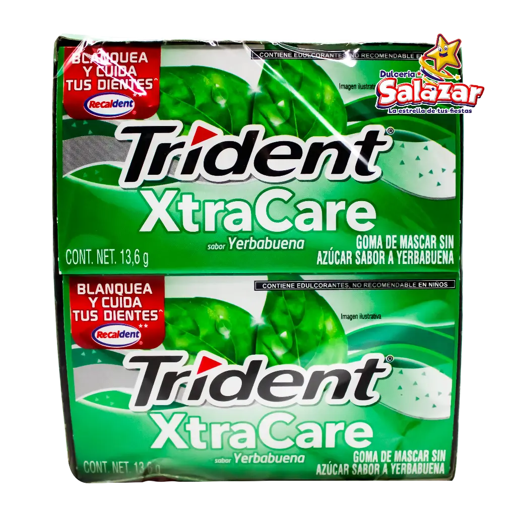 [ADA0093] CHICLE TRIDENT XTRACARE YERBABUENA -D.163.2G- "C/32/12"