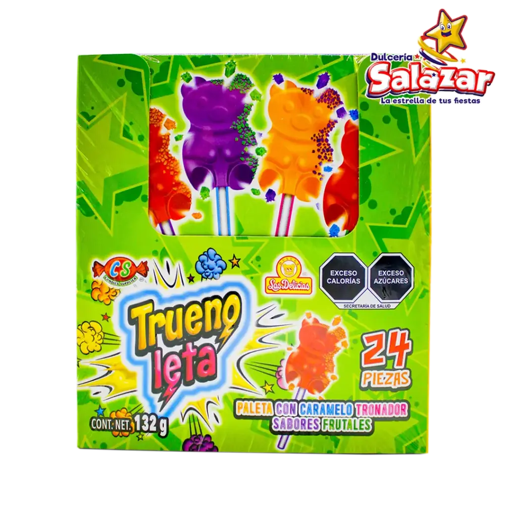 [DEL0427] PALETA TRUENOLETA SABORES LAS DELICIAS -D.132G- "C/18/24"