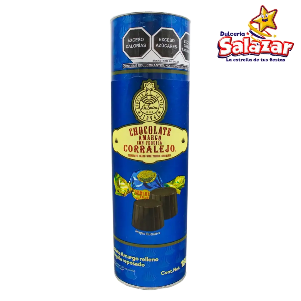 [SUI0027] TUBO CHOCOLATE AMARGO CORRALEJO -BOT.180GR- "C/6/1"