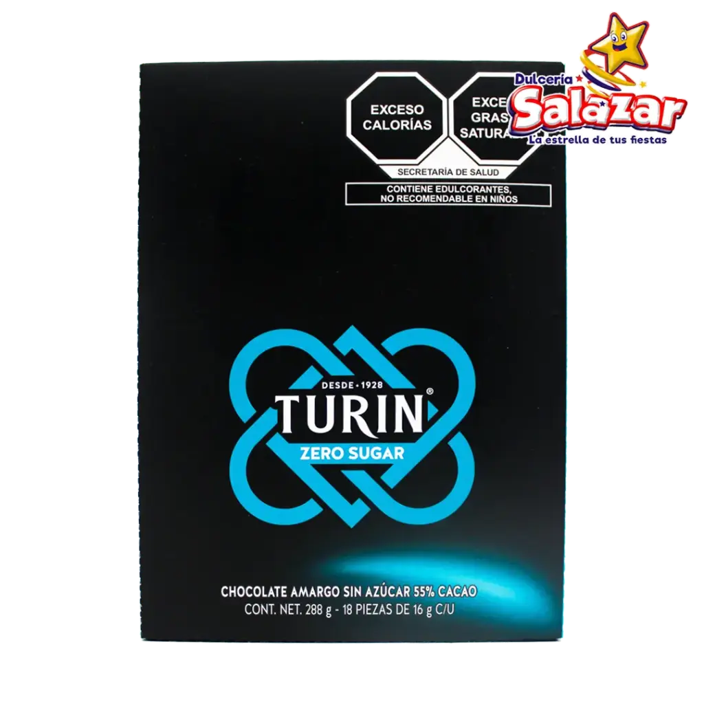 [TUR0170] TURIN ZERO  SUGAR TABLETA MIX 16G -D.288GR- "C/5/18"