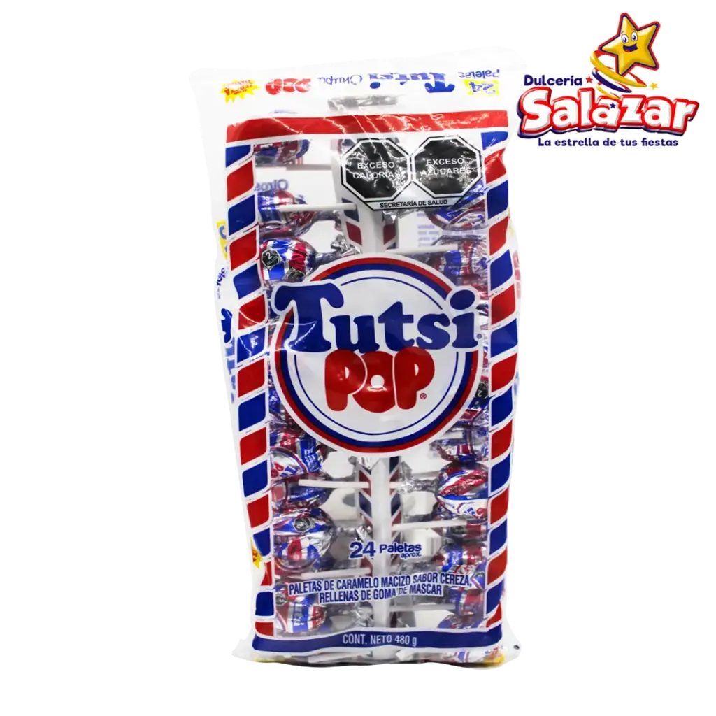[TUT0033] PALETA TUTSI CHUPA POP TIRA EXHIBIDORA -T.480G- "C/16/26"