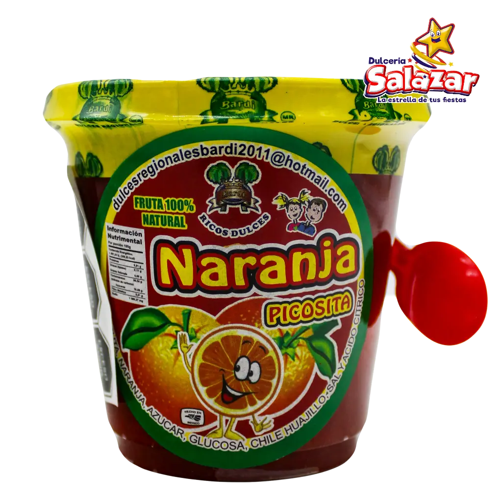 [BAD0005] VASO NARANJA PICOSITO BARDI "C/30/1"