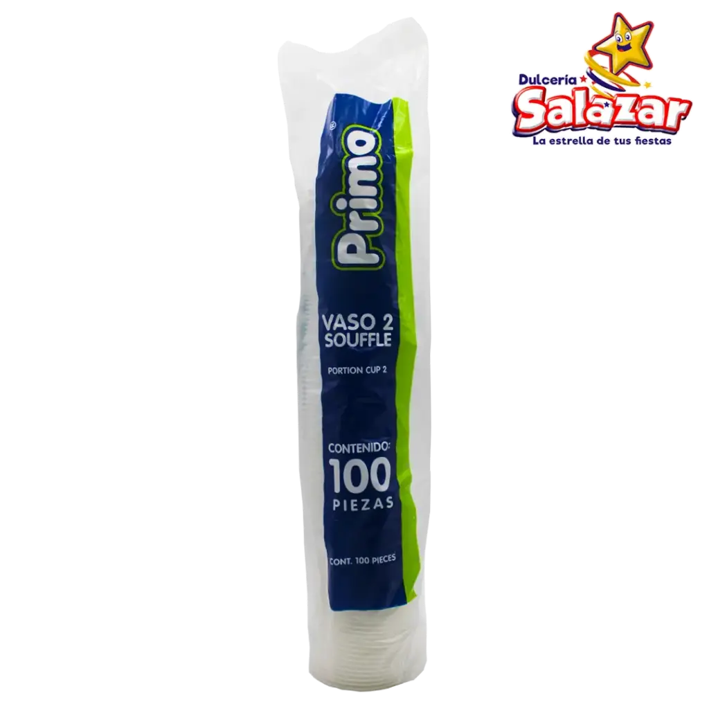 VASO PLAST #2 SOUFFLE PRIMO -B.100PZA- "C/12/100"