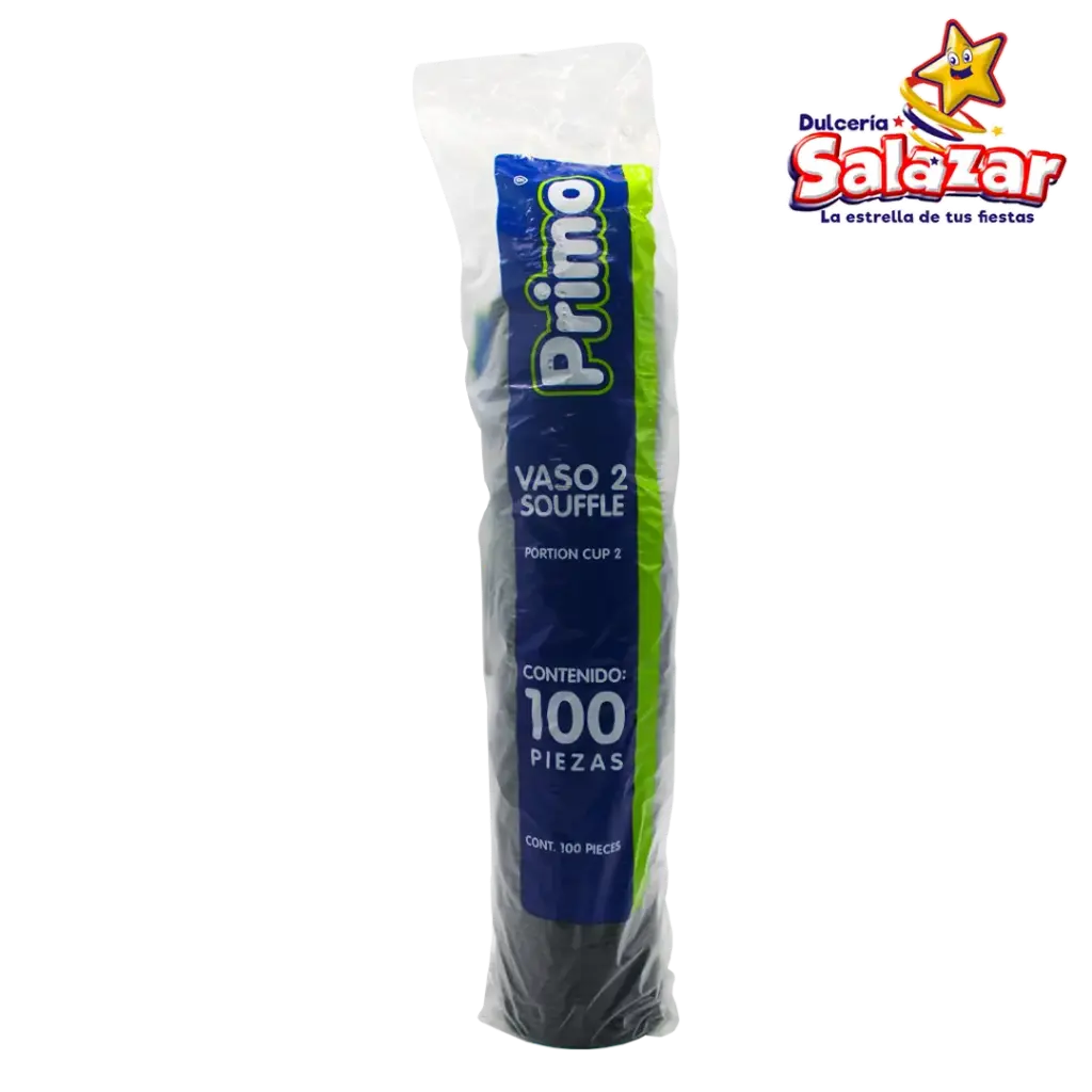 VASO PLAST #2 SOUFLE NEGRO VAP0209 PRIMO -B.100PZA- "C/12/100"
