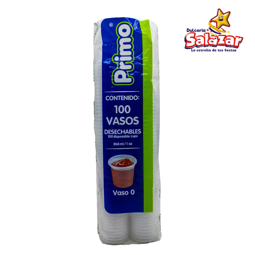 [PRI0010] VASO PLASTICO #0 PRIMO VAP0106 -B.100PZA- "C/20/100"