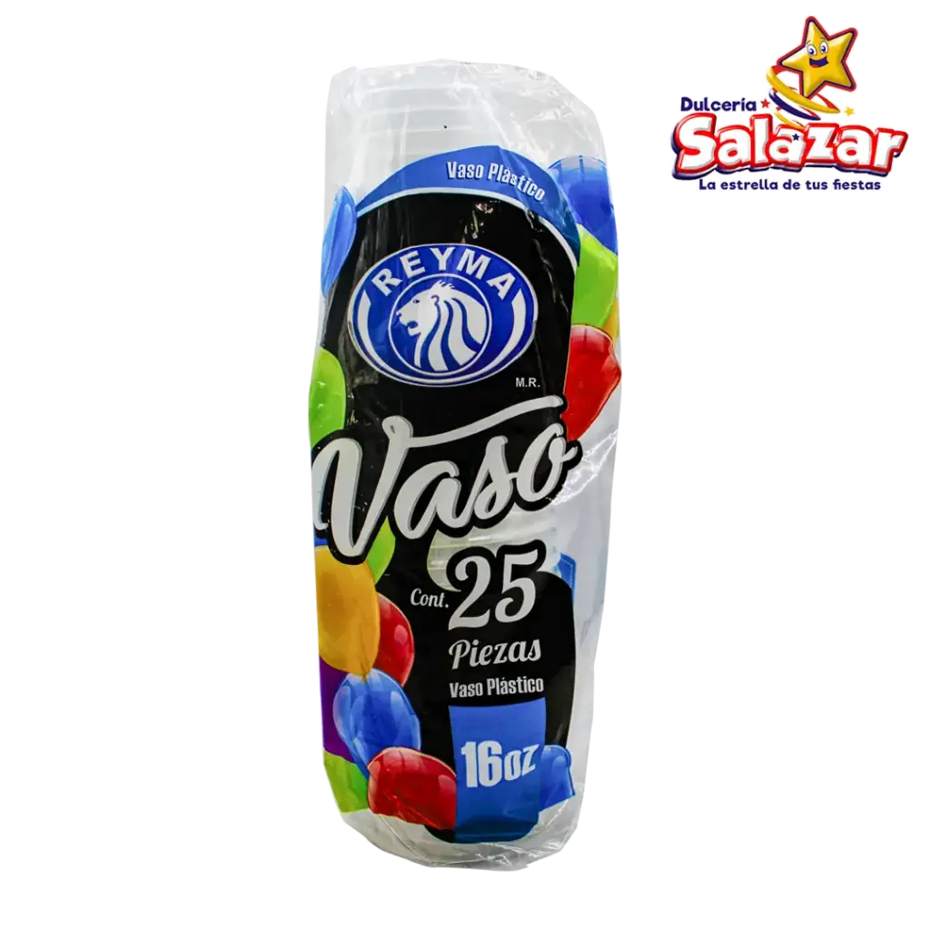 VASO POLIPRO No.16 ANCHO RAYADO REYMA VP16A  -B.25PZA- "C/40/25"