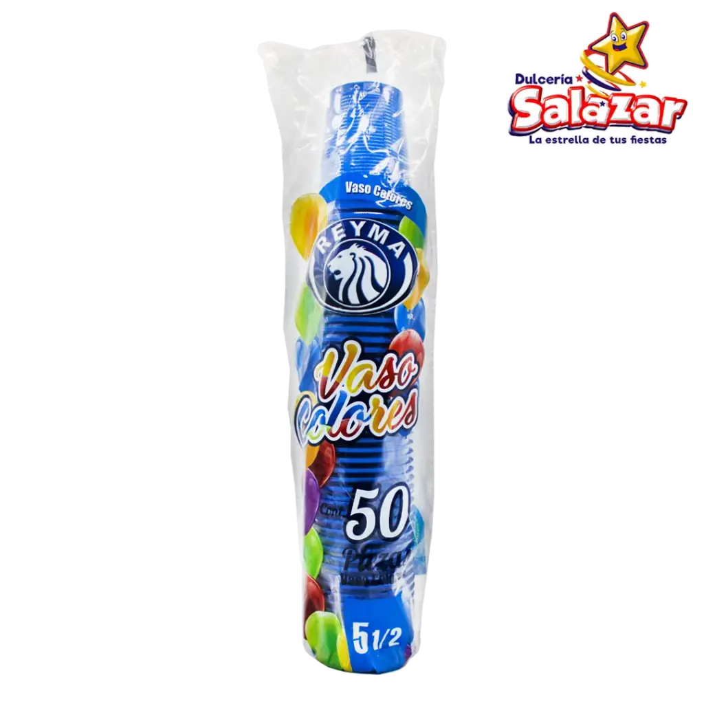 VASO POLIPRO No. 5 1/2 MULTICOLOR REYMA VP51/2MC -B.50PZA- "C/20/50"