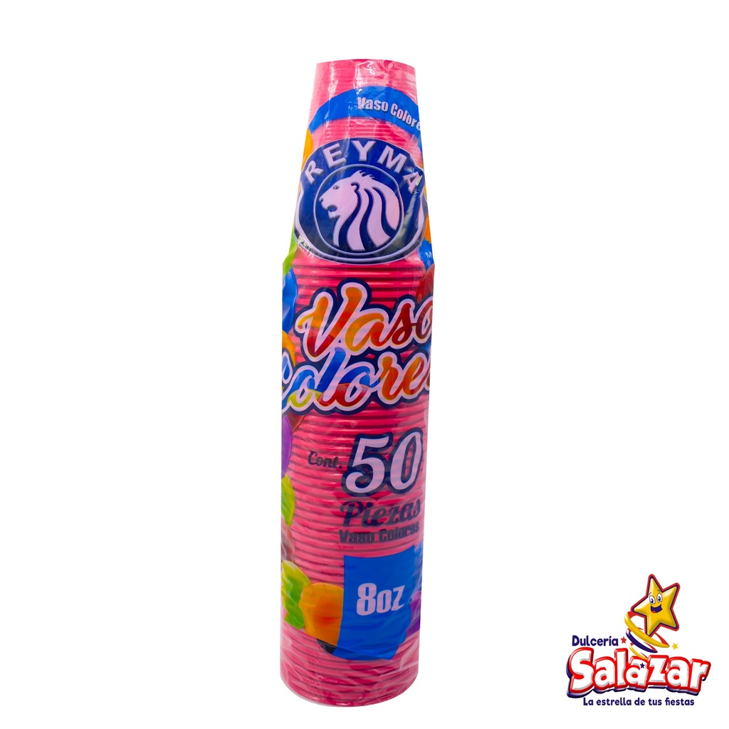 [REYM0159] VASO POLIPRO No. 8 MULTICOLOR REYMA VP8MC-B.50PZA- "C/20/50"