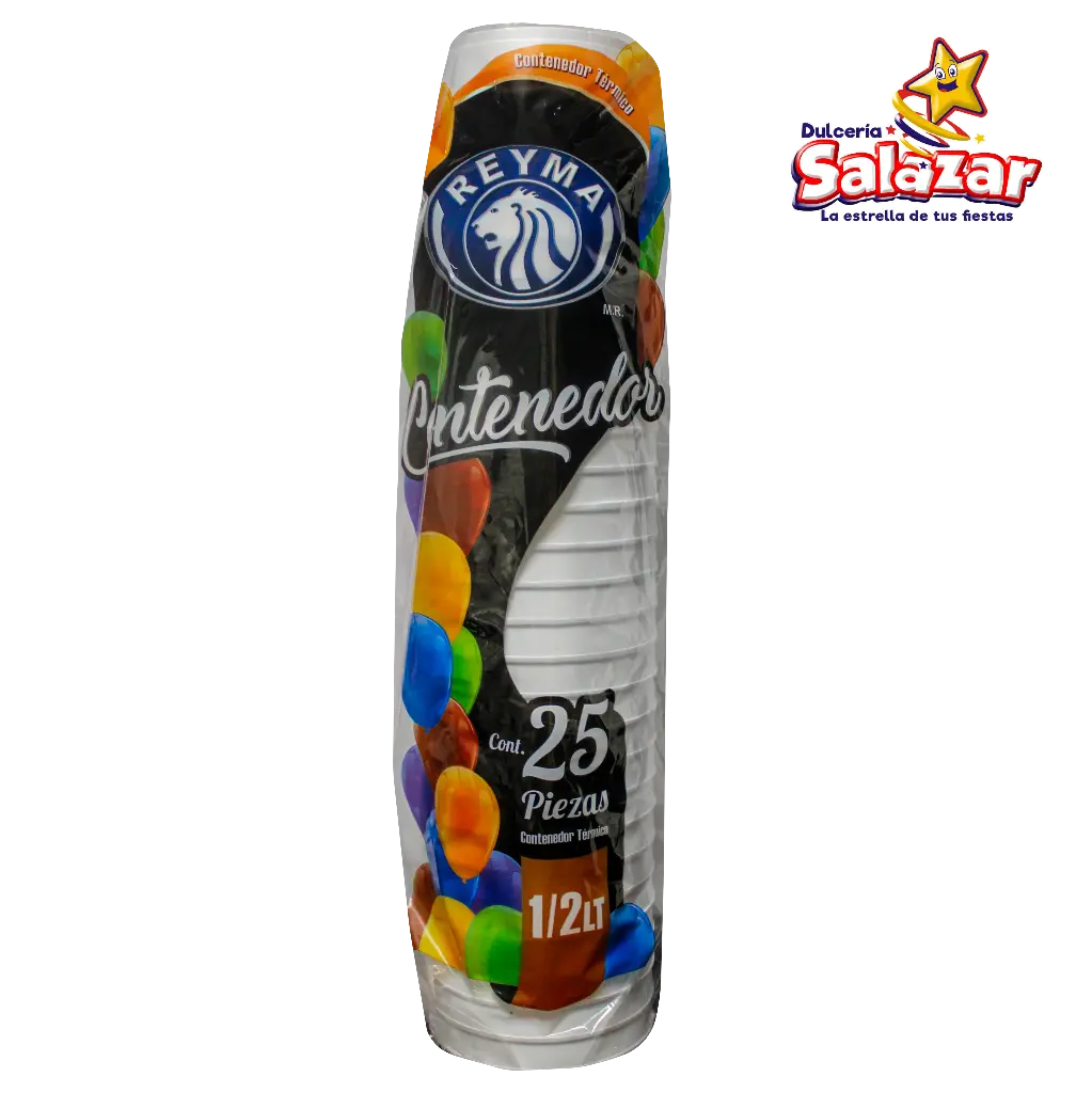 VASO TERMICO No.1/2 LITRO REYMA  VT1/2LT  -B.25PZA- "C/20/25"