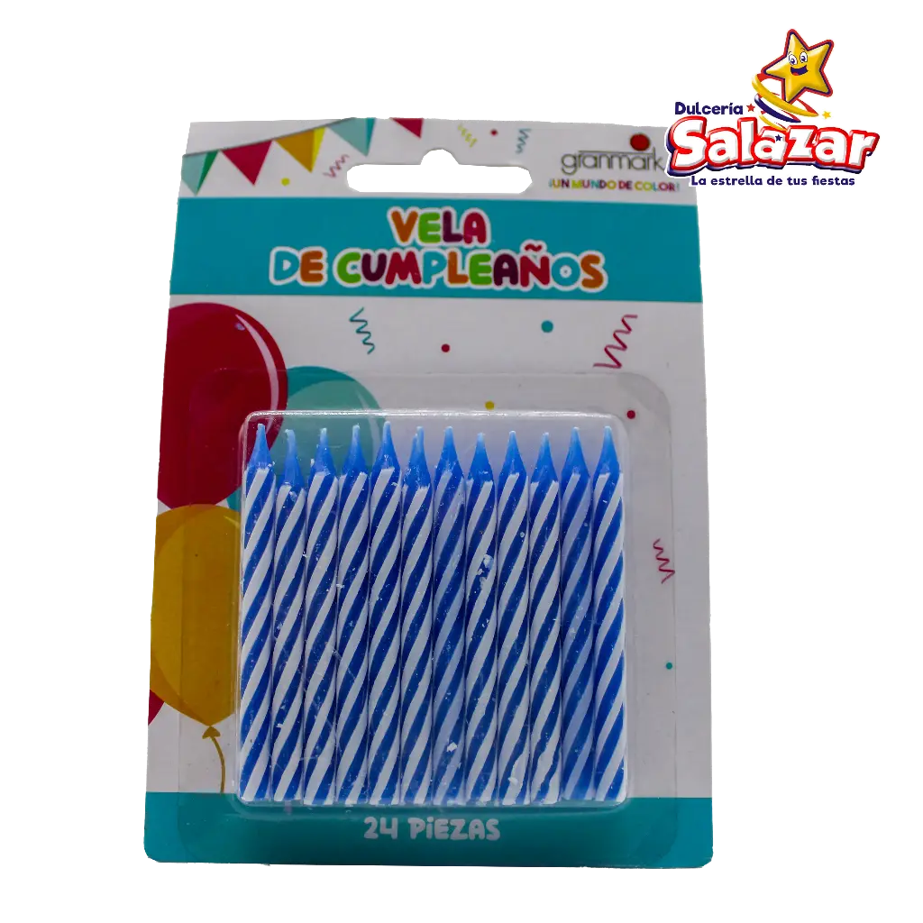 VELA AMSCAN ESPIRAL CARAMELO -D.24PZA- "C/12/24"