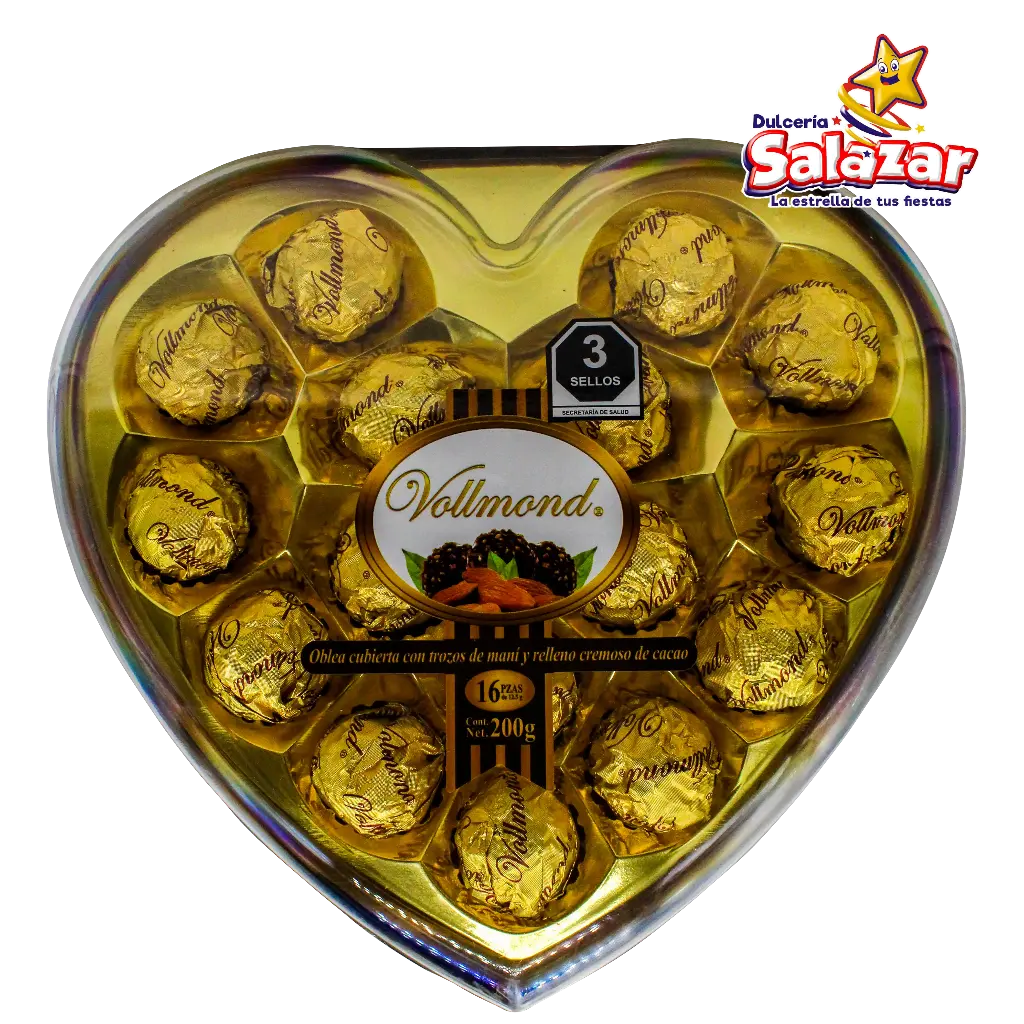 VOLLMOND CHOCOLATE CORAZON T16 KALU -E.200G- "C/12/16"