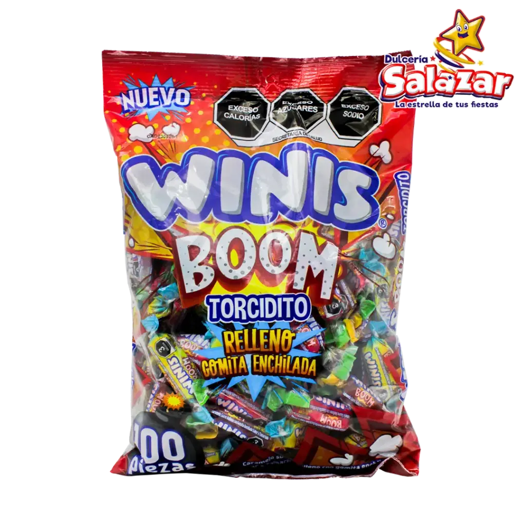 WINIS BOOM TORCIDITO RELLENO -B.300G- "C/24/100"