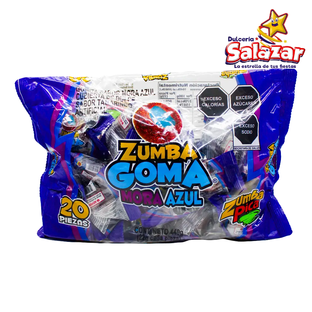 GOMA MORA AZUL ZUMBA -B.440G- "C/20/20"