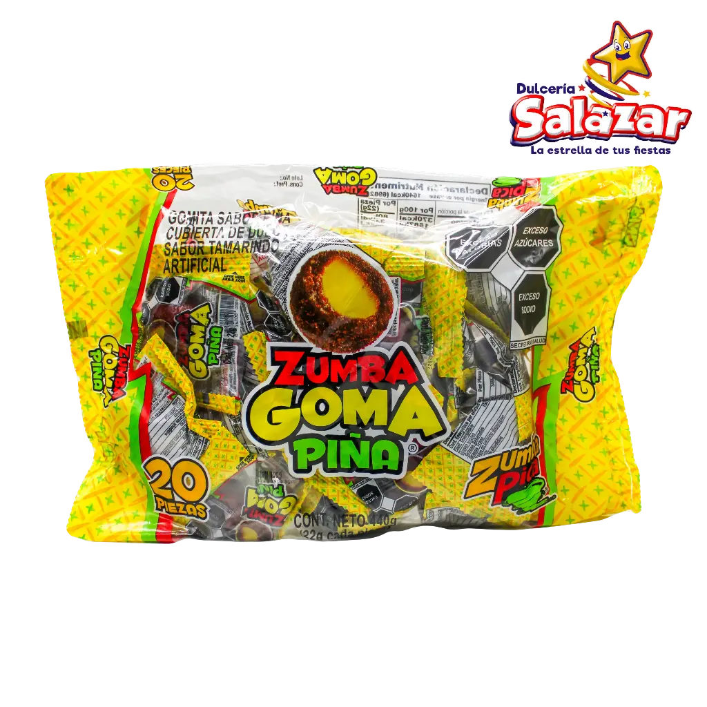 [ZUM0110] GOMA PIÑA ZUMBA -B.440G- "C/20/20"