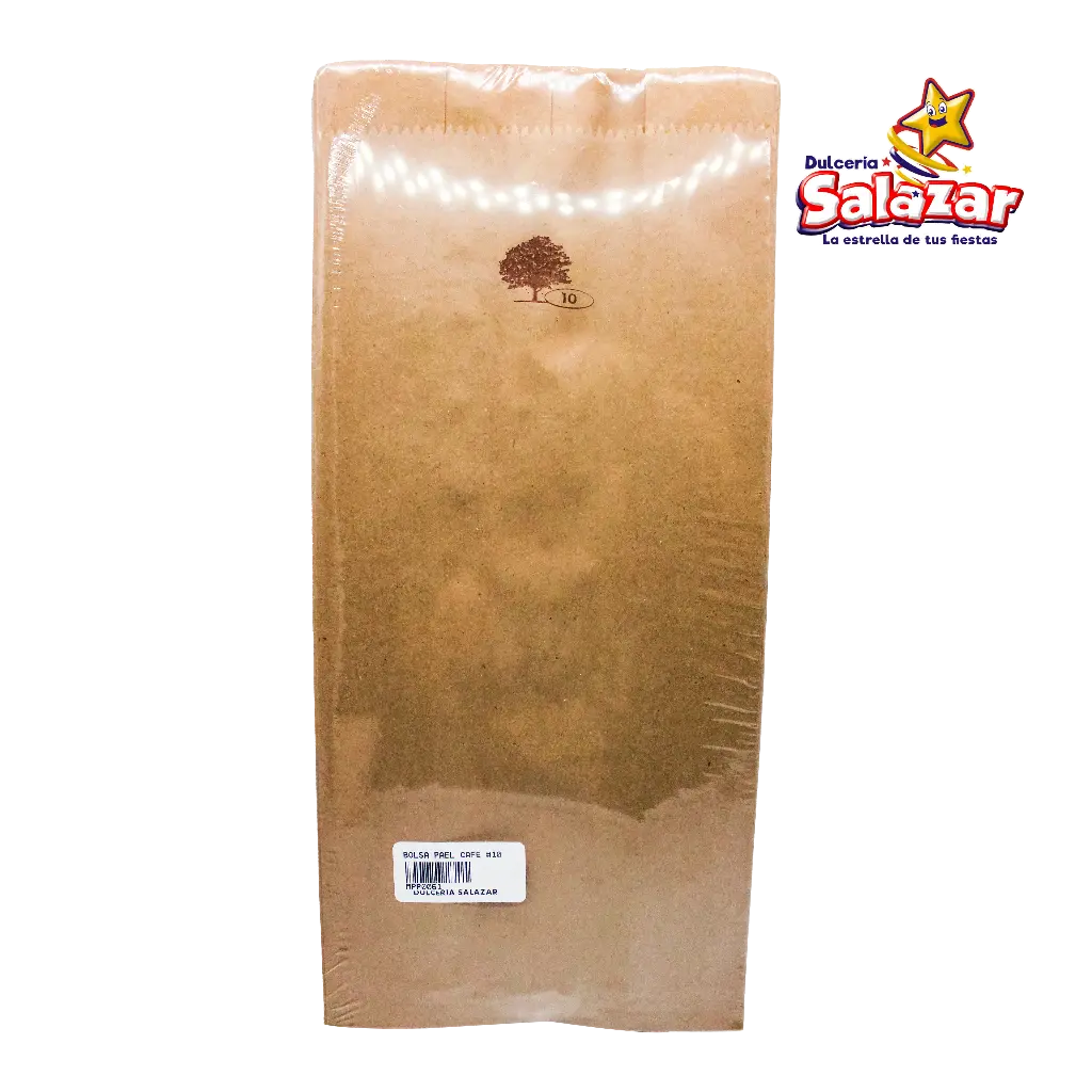 BOLSA DE PAPEL CAFE #10 -B.50PZA- "C/40/50"