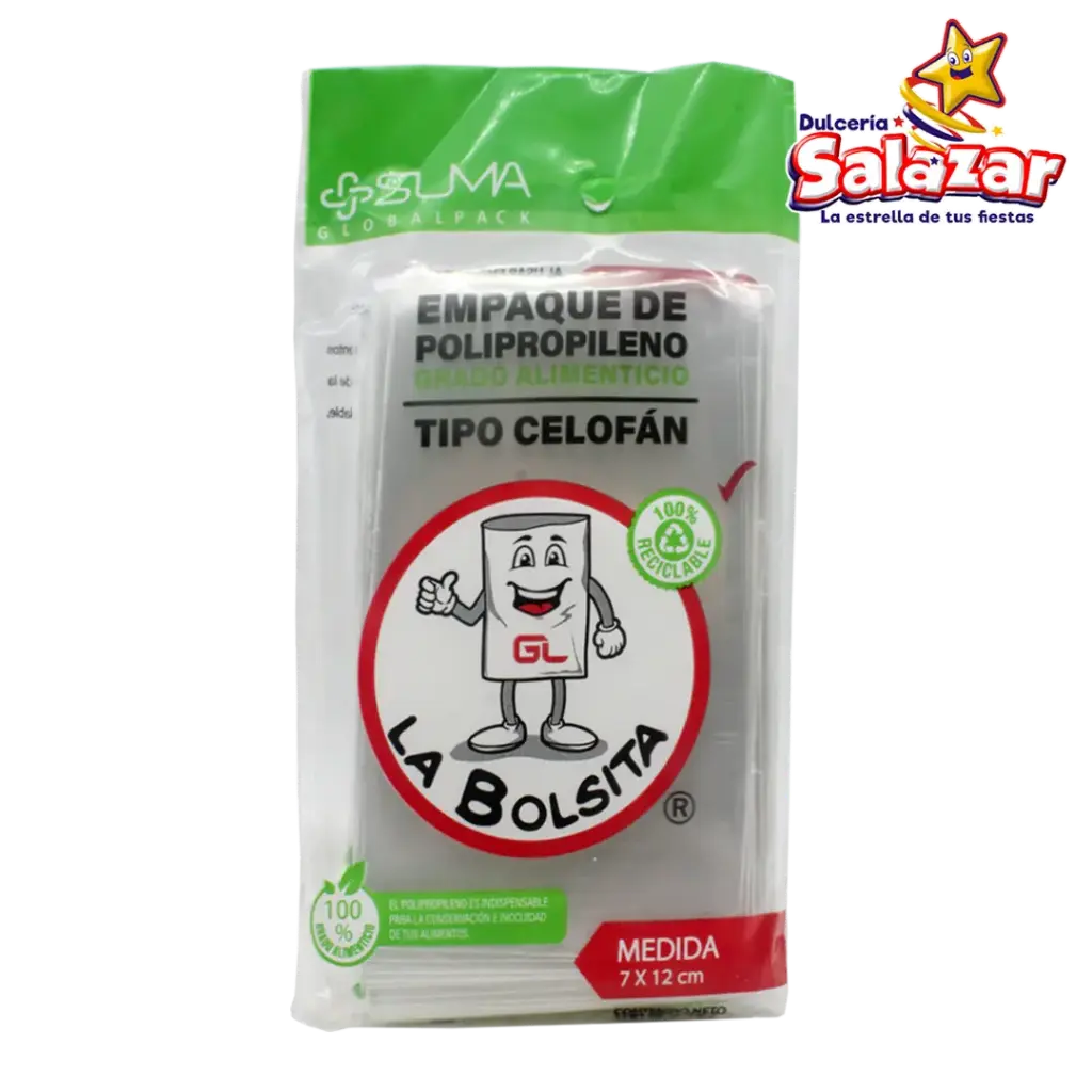 BOLSA CELOFAN 7X12 -B.100PZA "C/204/100"