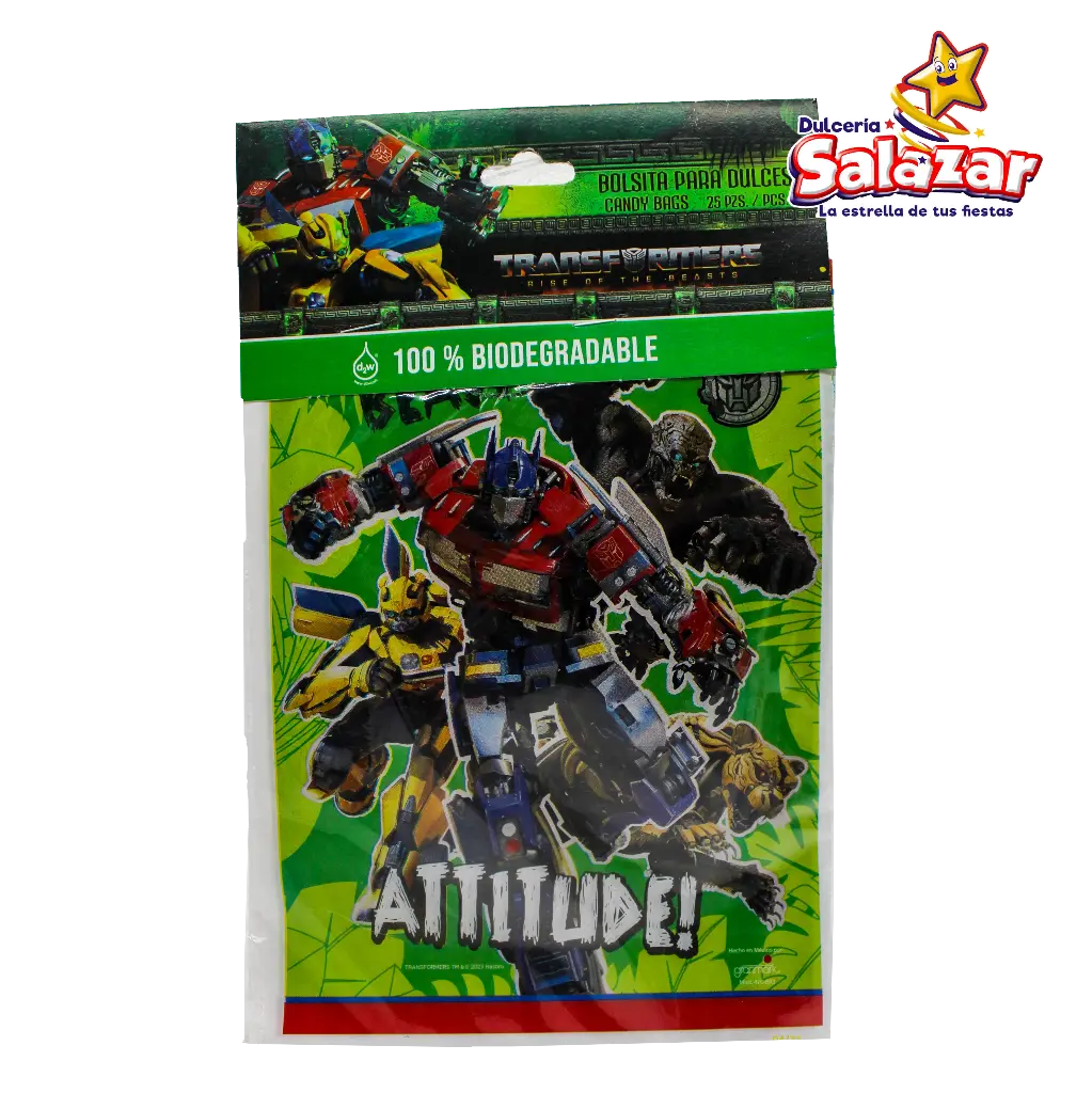 [GRN0518] BOLSA P/DULCES TRANSFORMERS "C/6/25"