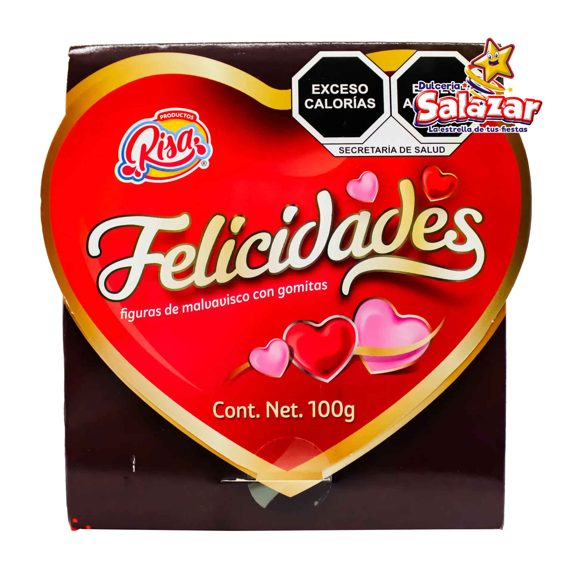 CORAZON FELICIDADES RISA -D.100GR- "C/15/100GR"