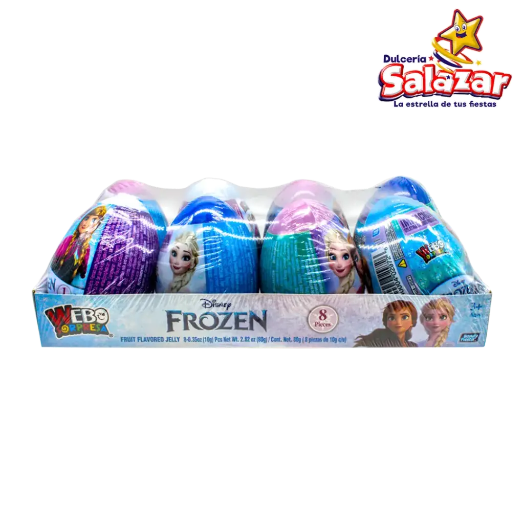 [BON0422] HUEVO SORPRESA FROZEN C/GELATINA G02973 -D.80G.- "C/15/8"    