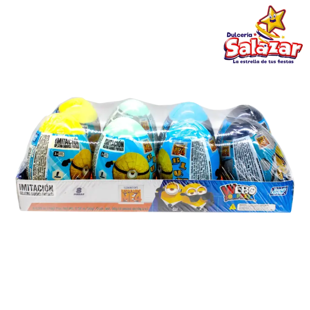 [BON0423] HUEVO SORPRESA MINIONS C/GELATINA G03220-D.80G.- "C/15/8" 