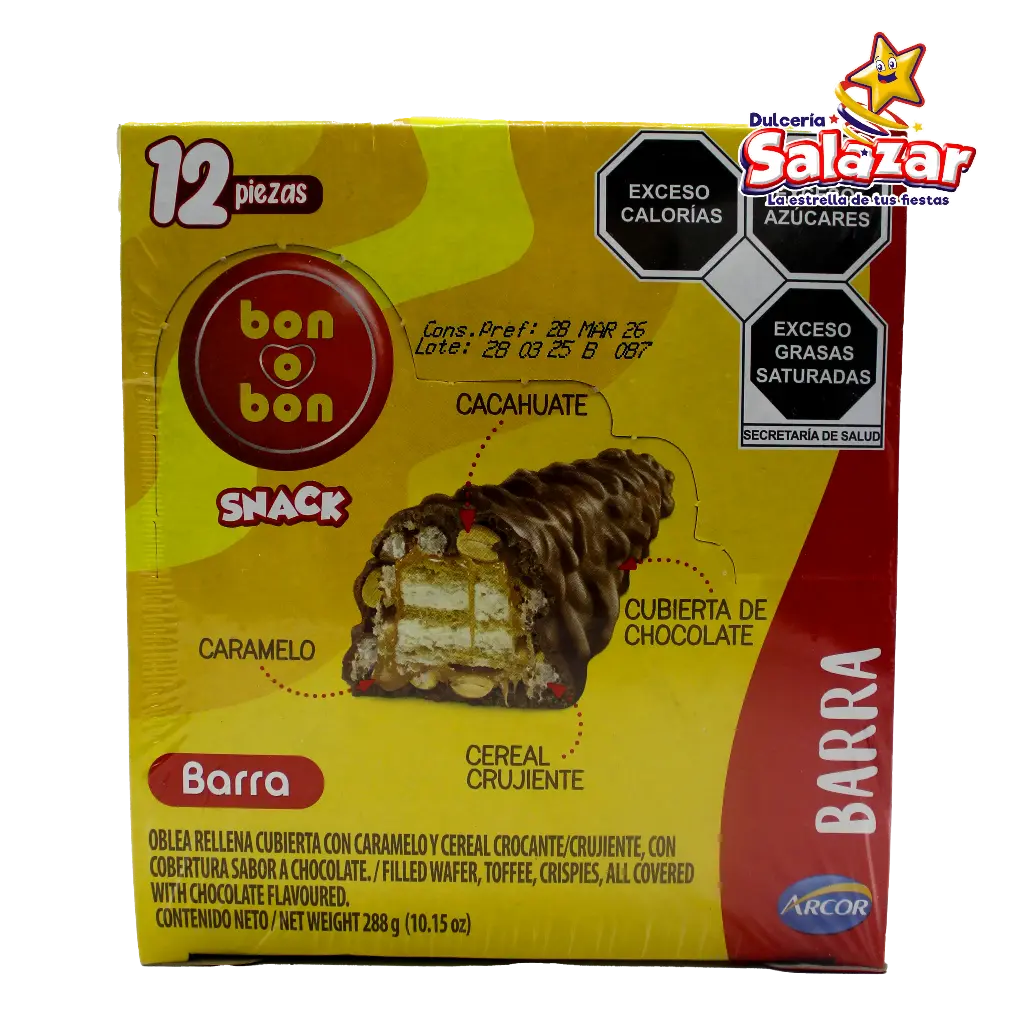 [DOS0131] BON O BON SNACK BARRA -D.288G- "C/18/12"