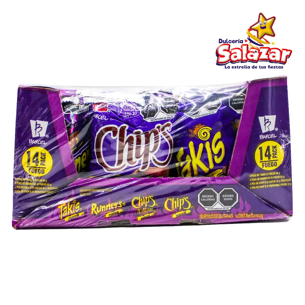BARCEL CHIPS PACK FUEGO -B.702GR- "C/6/14"