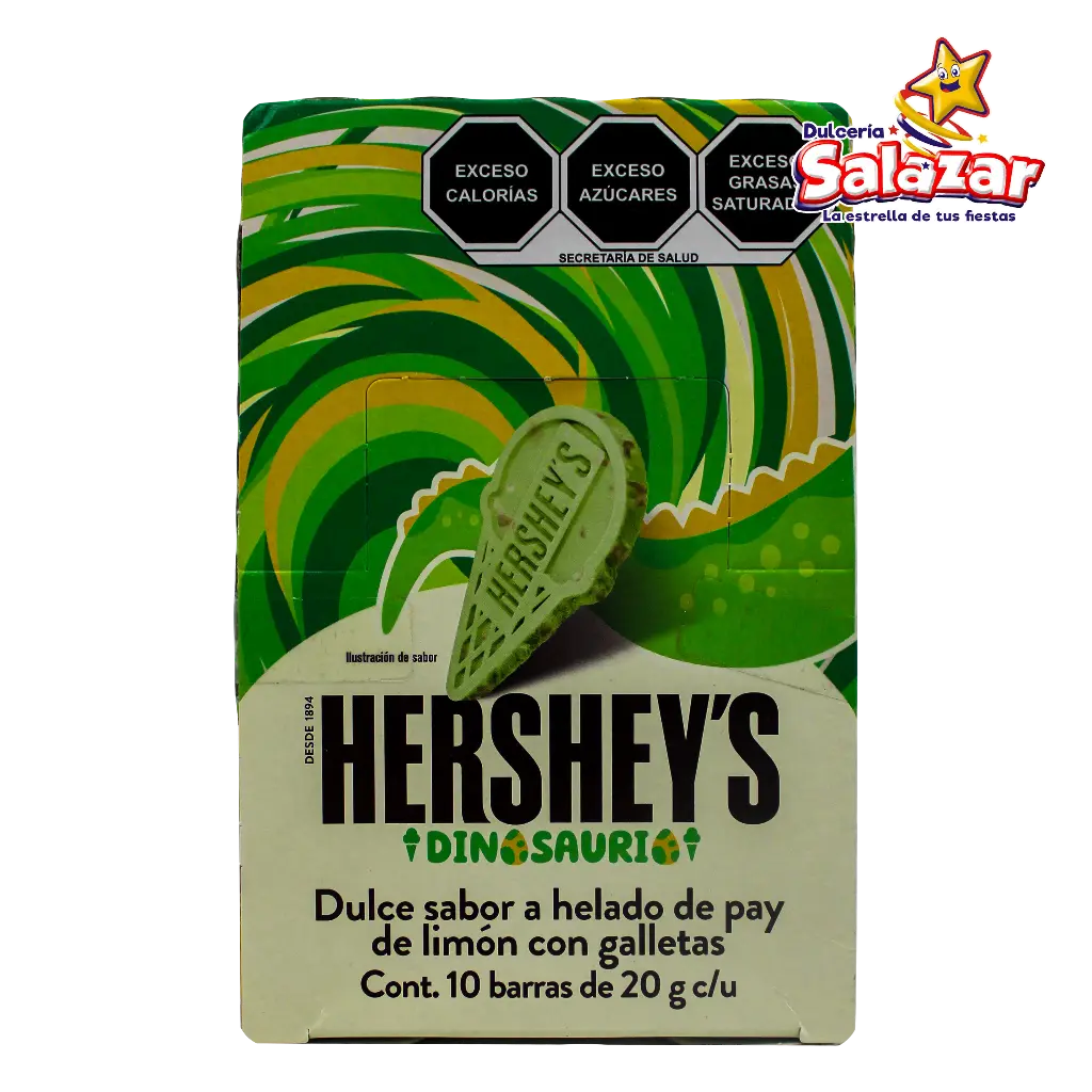 HERSHEYS DINOSAURIO SABOR PAY DE LIMON -D.200GR- "C/12/10"