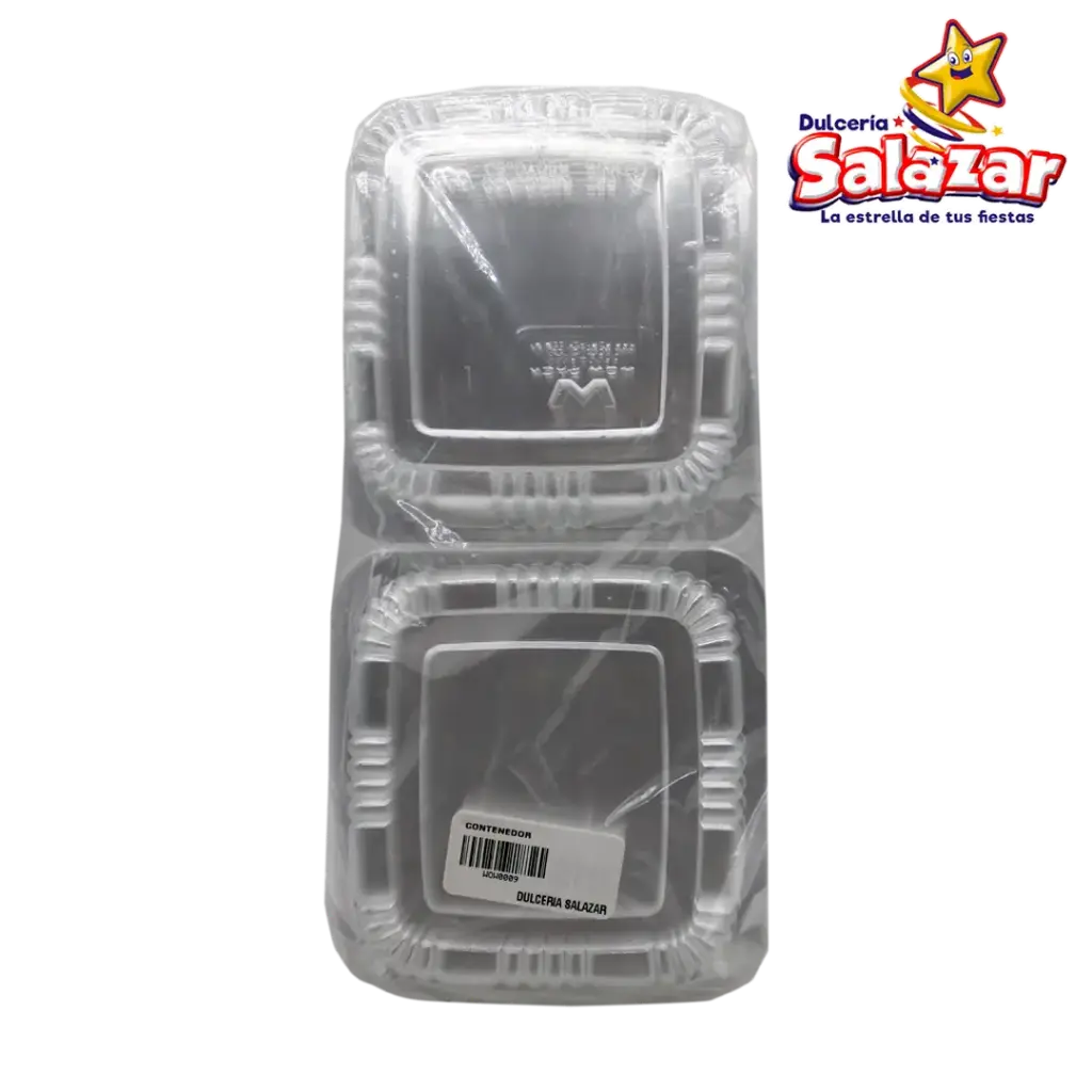 CONTEDOR PARA COMIDA C/TAPA WOW 12x12x8 "C/50/10"