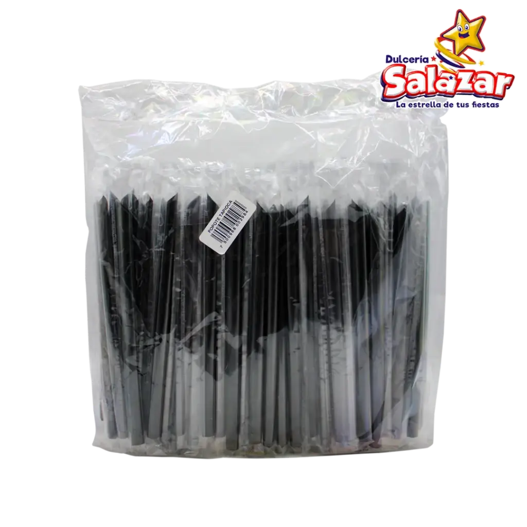 POPOTE P/TAPIOCA ESTUCHADO BIO NEGRO FENIX   -D.100PZ- "C/6/100"