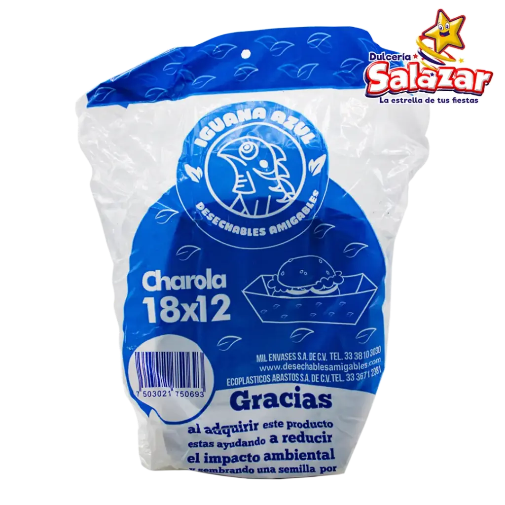 CHAROLA CARTON ENCERADO 18x12 IGPL001            -D.25PZ- "C/10/25" 