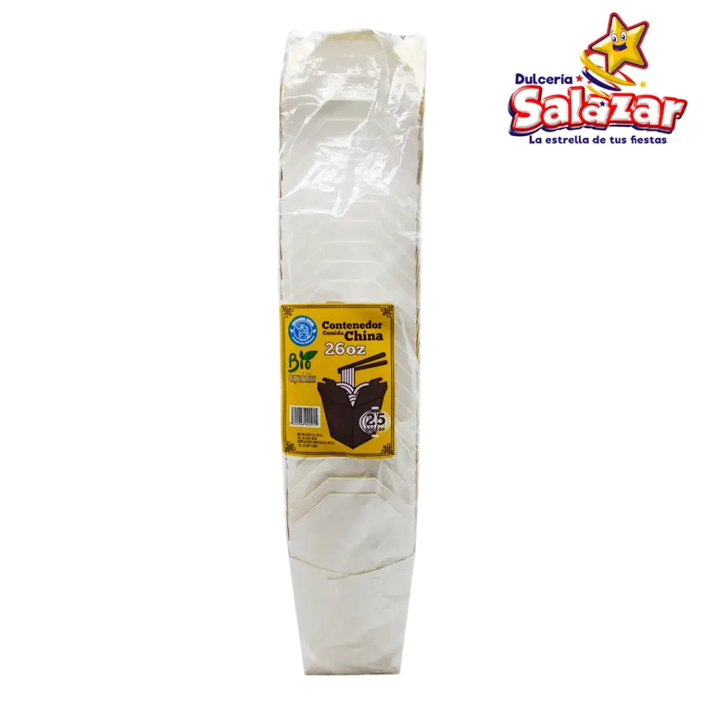 CONTENEDOR P/COMIDA CHINA 26 OZ IGCN003 -D.25PZ- "C/10/25"