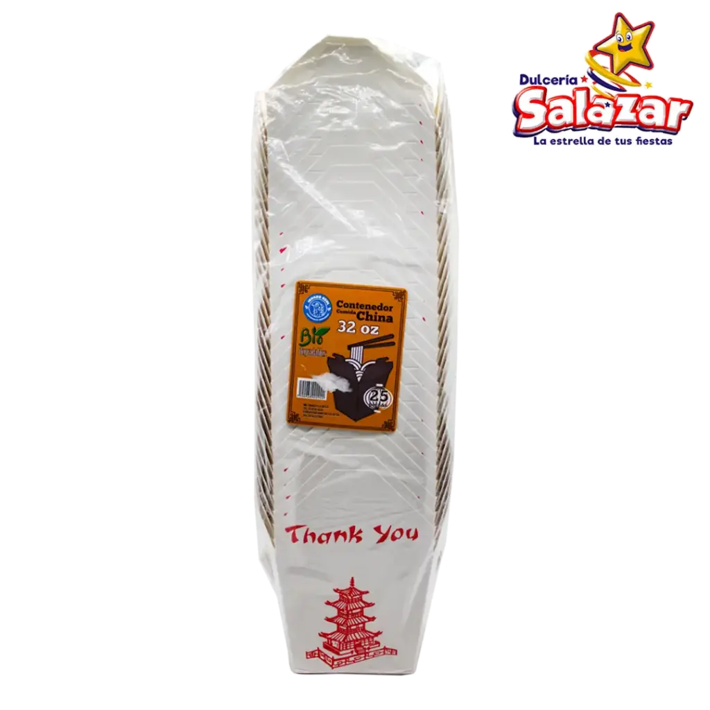 CONTENEDOR P/COMIDA CHINA 32 OZ IGCN004 -D.25PZ- "C/10/25"
