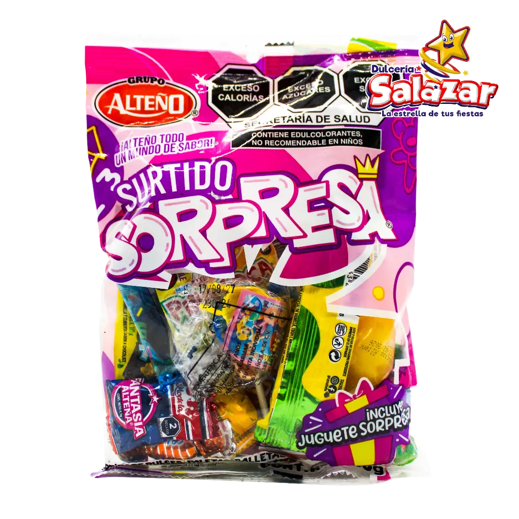 SURTIDO SORPRESA BOLSA ROSA ALTEÑO -B.130G- "C/20/130"
