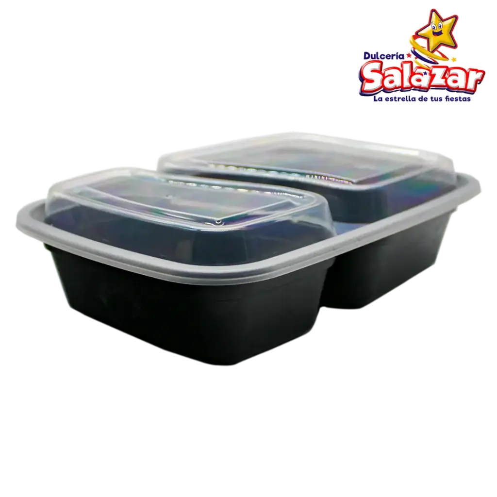 [WOW0020] CONTENEDOR REUTILIZABLE P/ COMIDA 32OZ 9828 WOW 2 DIVISIONES "C/150/1"