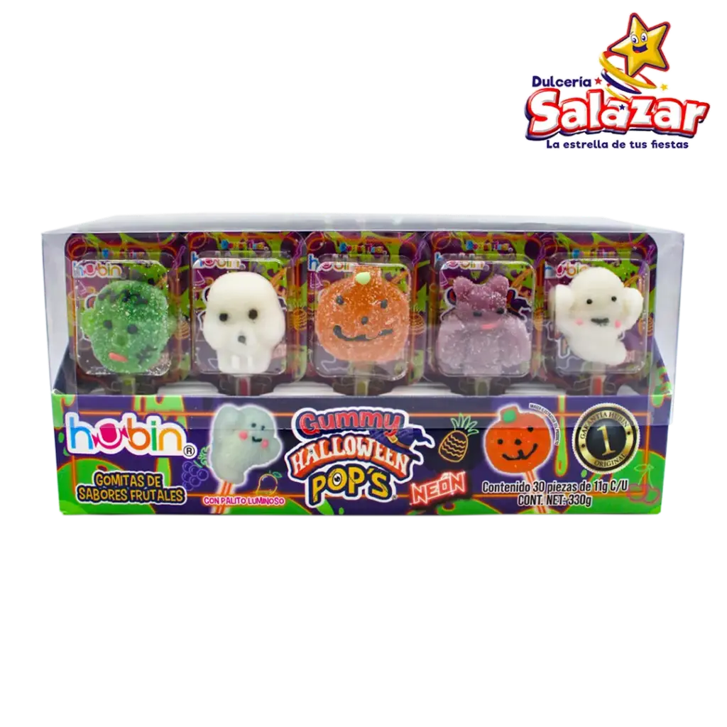 GUMMY HALLOWEEN POP NEON HUBIN -D.330GR- "C/16/30"