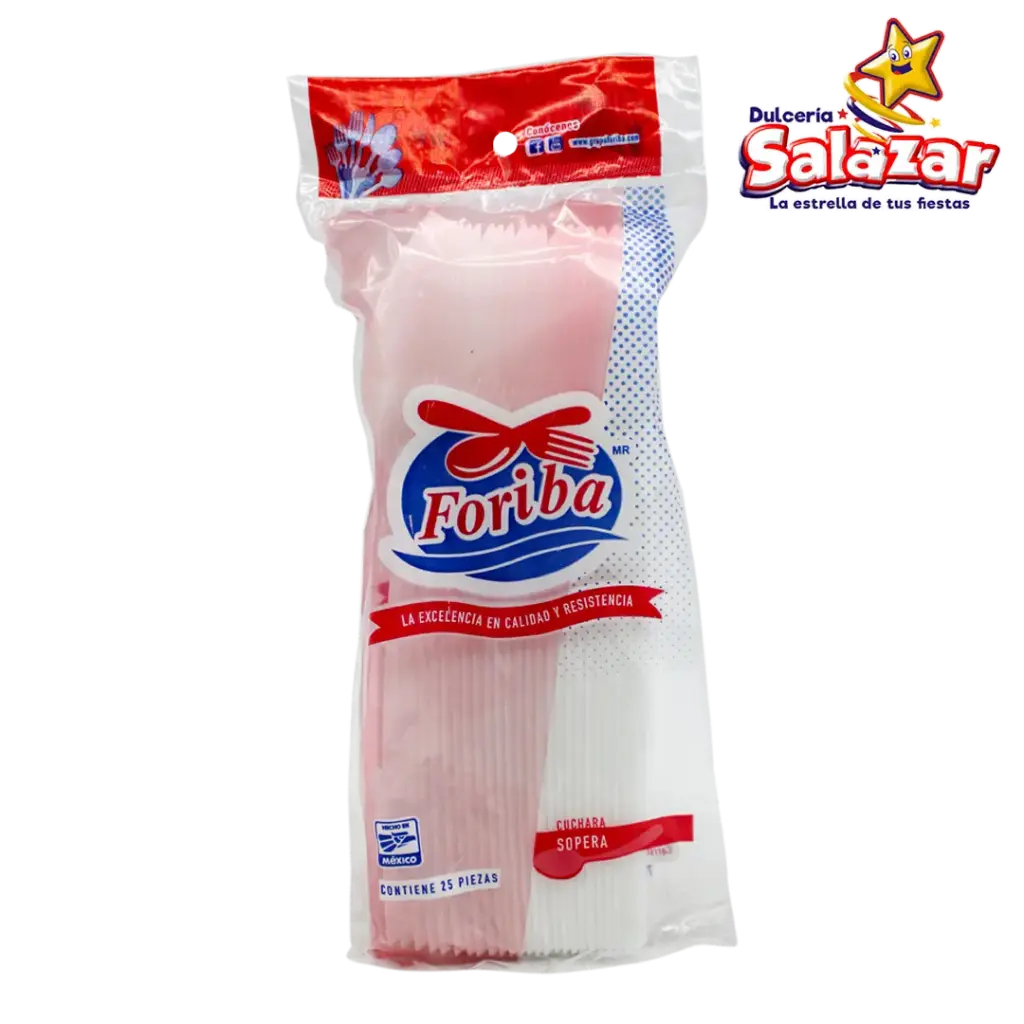 CUCHARA PLASTICO FORIBA SOPERA -B.25P- "C/40/25"