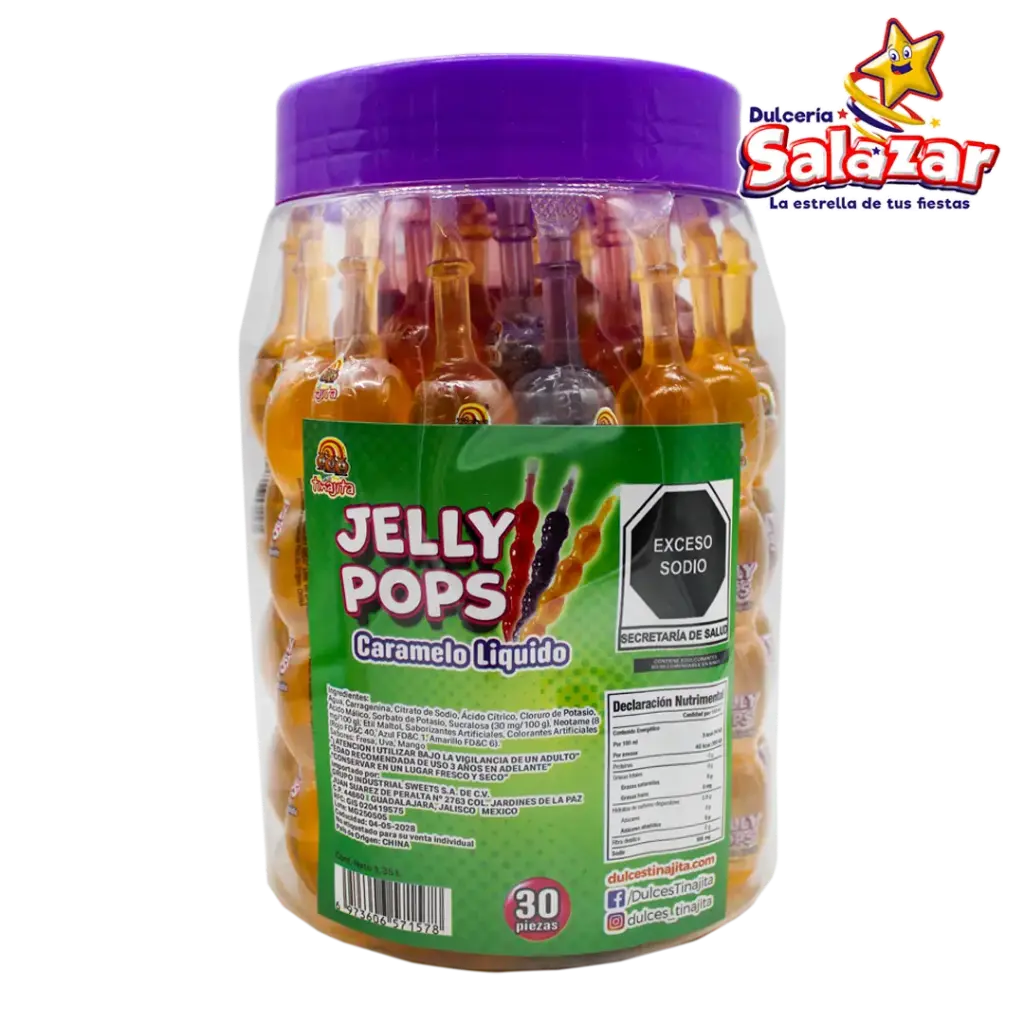 [TIN0471] JELLY POPS VITROLERO TINAJITA -V.30PZ- "C/12/30"