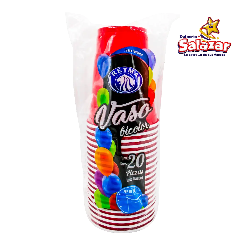 [REYM0064] VASO POLIPRO No. 16 EU BICOLOR REYMA ANAQUEL VP16EURJAQ -B.20PZA- "C/50/20"