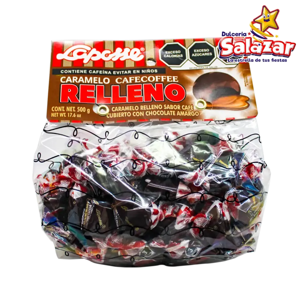LAPOSSE CARAMELO RELLENO CAFE-CHOCOLATE -B.500G- "C/12/500"