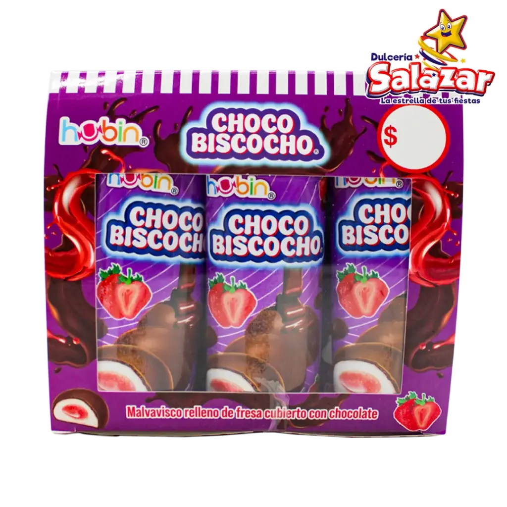 CHOCO BISCOCHO FRESA HUBIN -D.12PZ- "C/24/12"