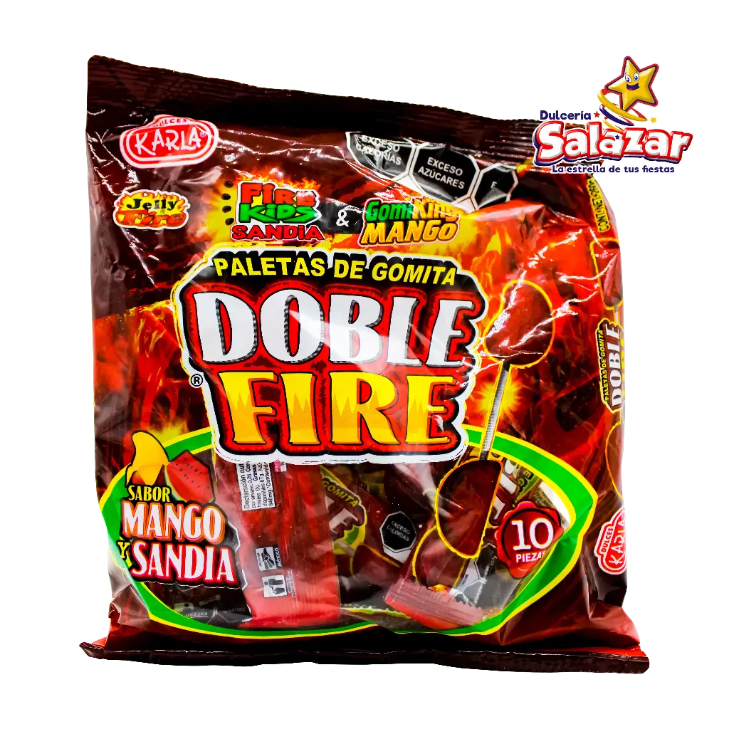 [KAR0111] PALETA GOMA DOBLE FIRE -B.250GR- "C/40/10"