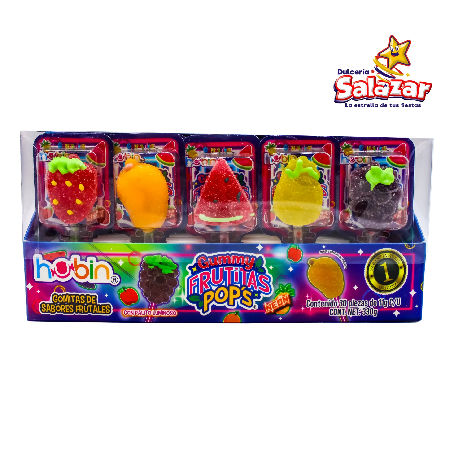 GUMMY FRUTITAS POP NEON HUBIN -D.330GR- "C/16/30"