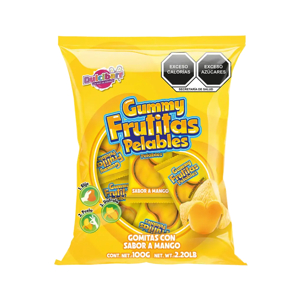 [DES0032] GUMMY FRUTITAS PELABLES MANGO -B.100GR- "C/30/1"