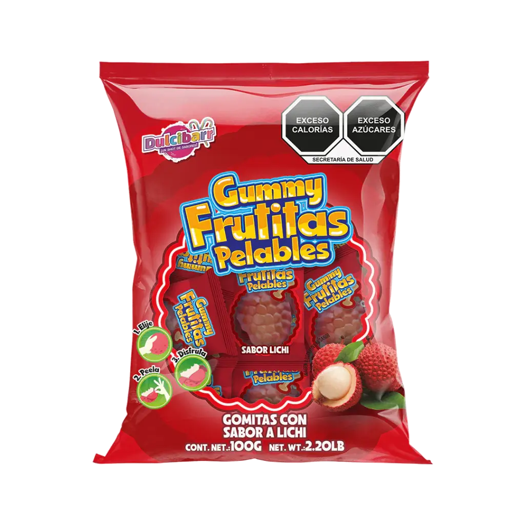[DES0033] GUMMY FRUTITAS PELABLES LICHI -B.100GR- "C/30/1"