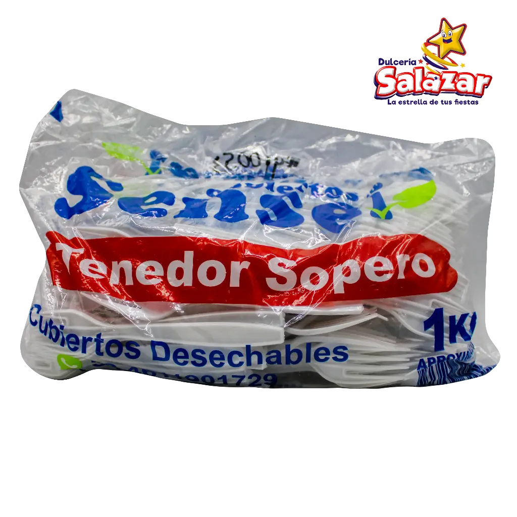 TENEDOR MEDIANO NEON MULTICOLOR -B.25PZ- "C/20/25"
