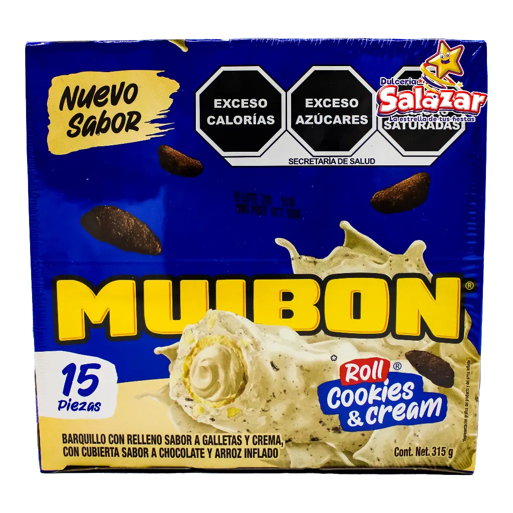 MUIBON ROLL COOKIES & CREAM NUTRESA -D.315GR- "C/12/15"