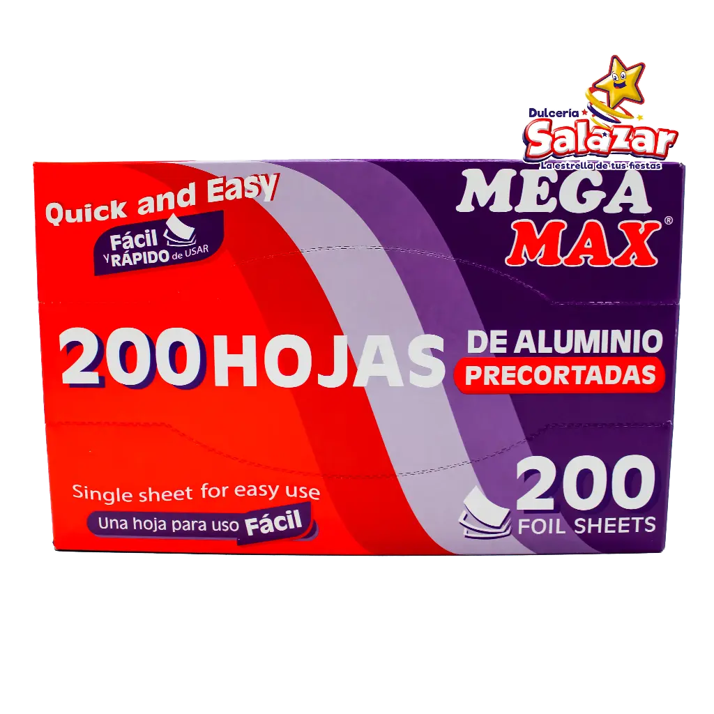 MEGA MAX 200 HOJAS PRECORTADAS CHICAS "C/8/1"