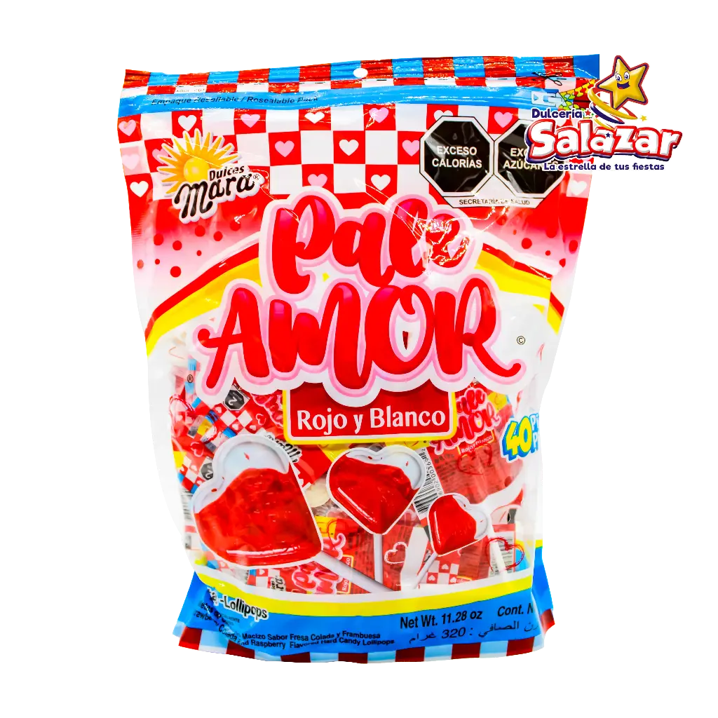 PALETA MARA PALEAMOR ROJO Y BCO OPTL -B.320G- "C/35/40"