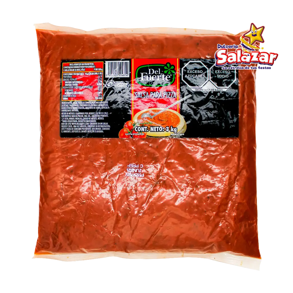 [INT0006] SALSA PARA PIZZA DEL FUERTE 3KG "C/6/1"